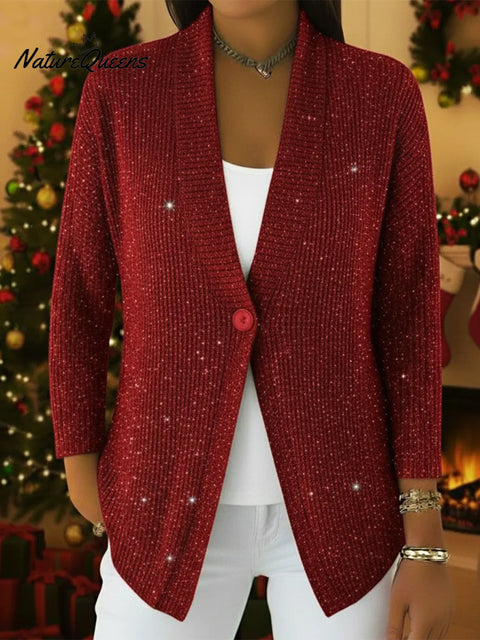 Retro Elegant Shawl Collar Button-down Knit Cardigan
