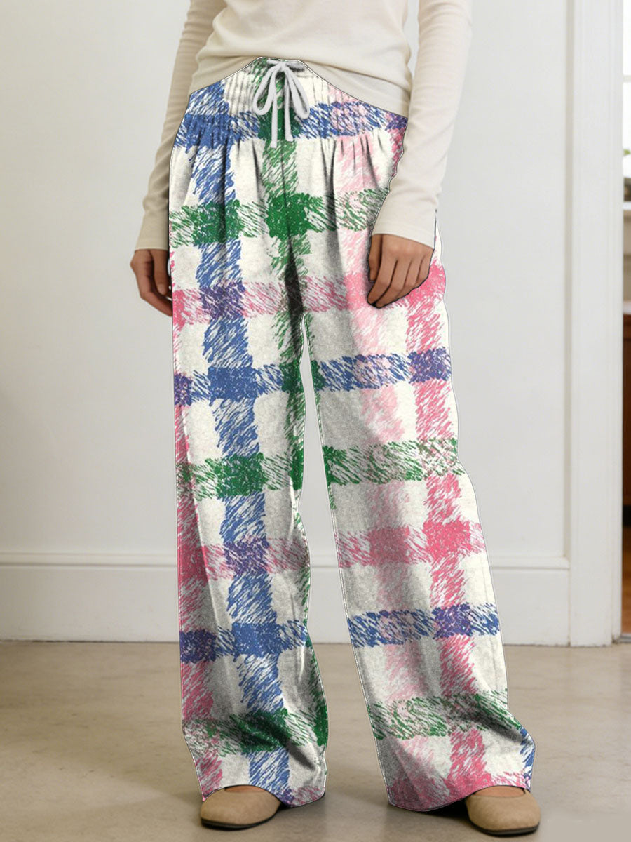 Women's Geometry Color Splicing Gradient Art Print Casual Pants