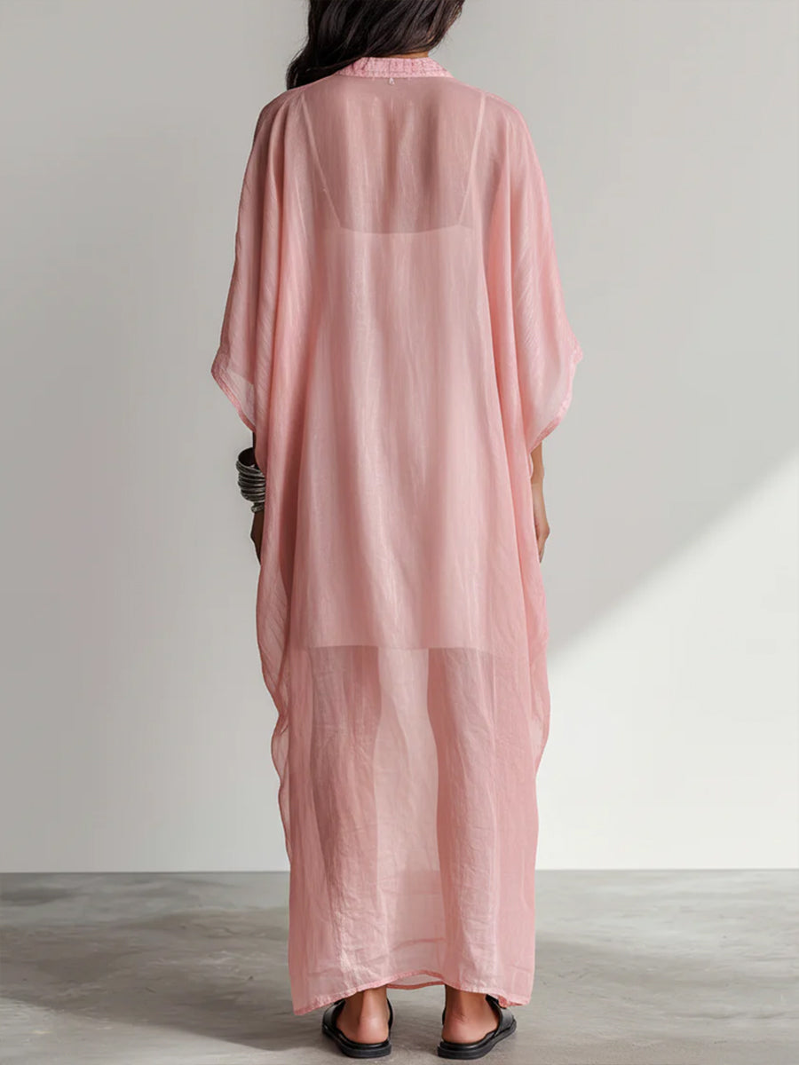Loose-fit, Casual Tencel-cotton Maxi Dress