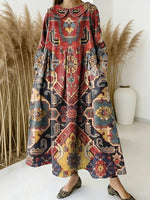 Women Floral Pattern Art Print Casual Denim Dress