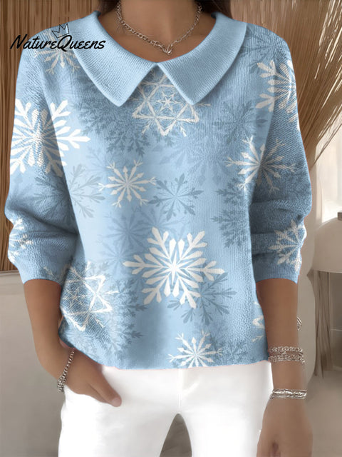 Merry Christmas snowflake decorative pattern Casual Sweater