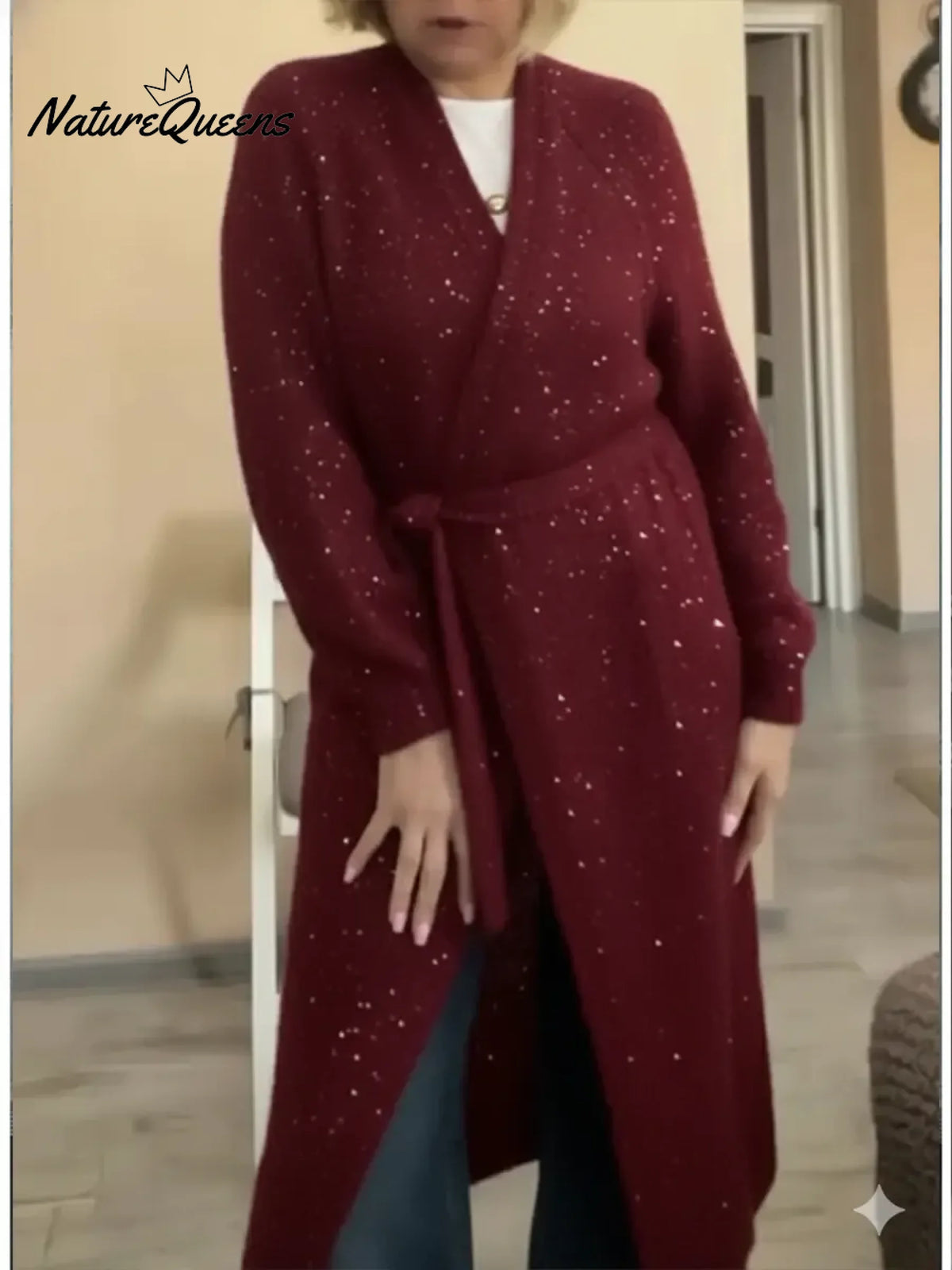 Women's Sparkly Sequined Cardigan