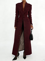 Women's Single-breasted Long Coat