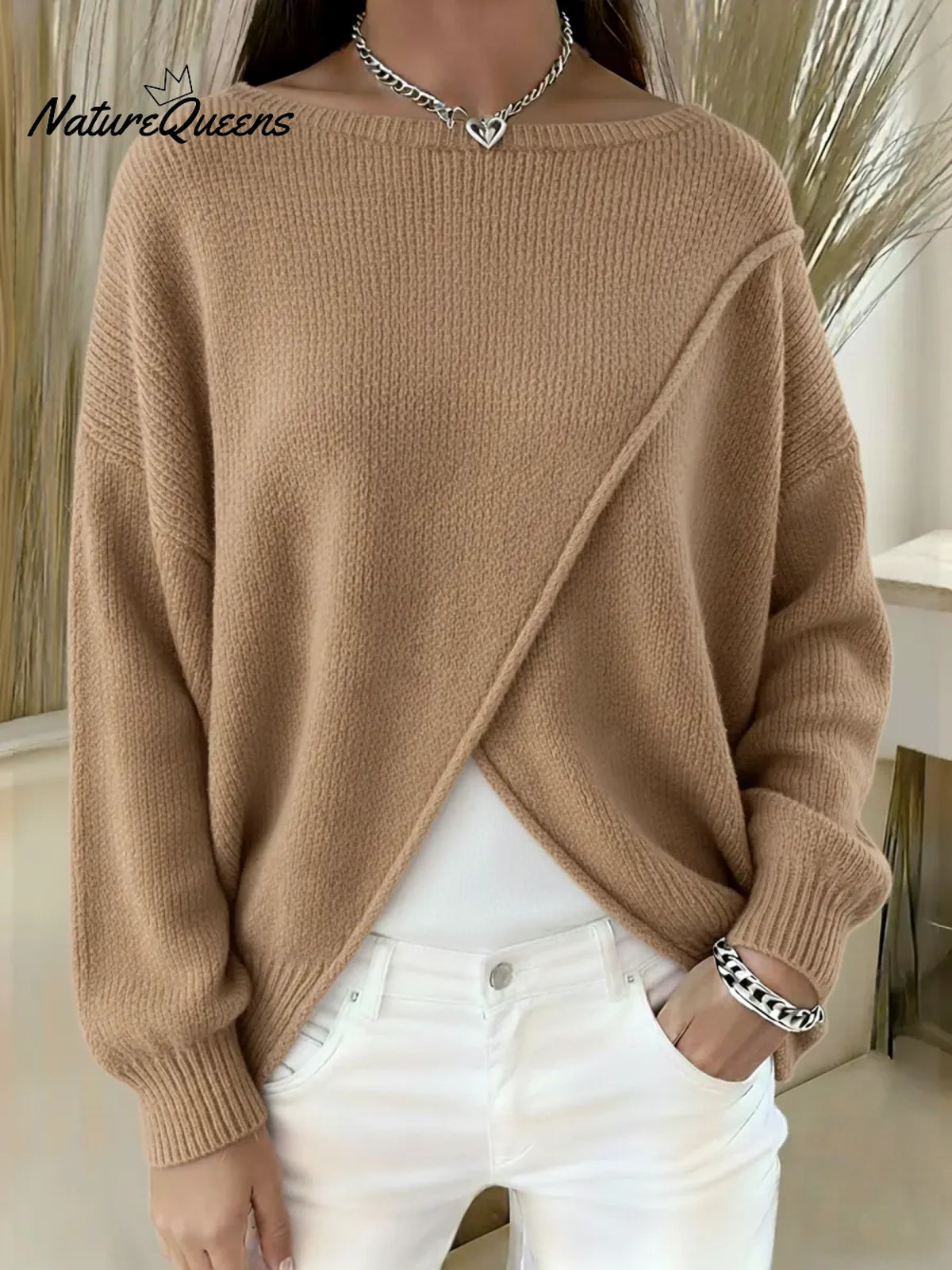 Women's Crossover Casual Loose Sweater