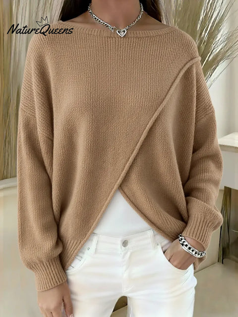 Women's Crossover Casual Loose Sweater
