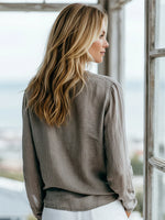 Classic Casual Linen And Cotton Shirt