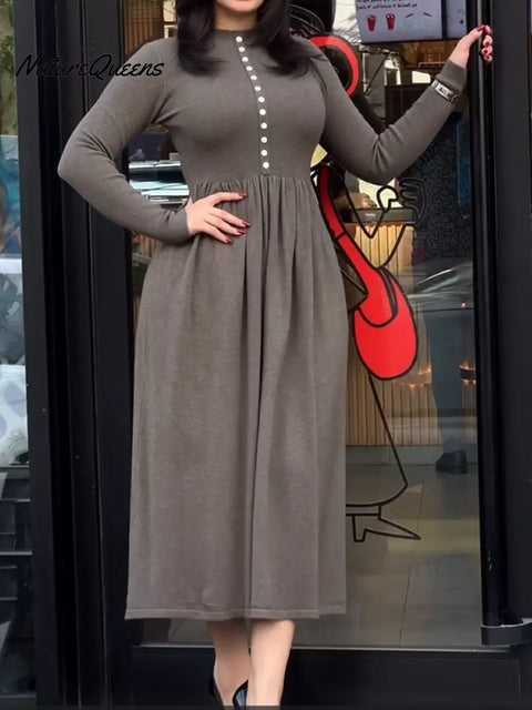 Women's Slim-fit Knitted Sweater Dress