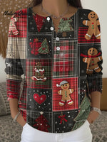 Women's Vintage Christmas Casual Printed Sweater