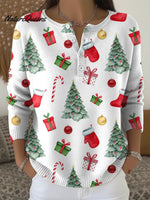 Women's Vintage Christmas Casual Printed Sweater