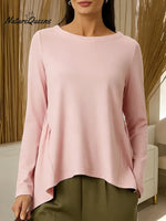 Women's Solid Color V-neck Bow Tie Long-sleeved Casual Loose Knit Sweater