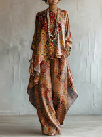 Elegant & Artistic Classic Totem Print Two-piece Set