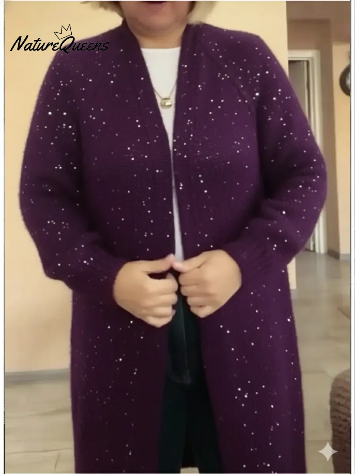 Women's Sparkly Sequined Cardigan