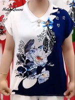 Women's Comfortable Printed Short-sleeved Top