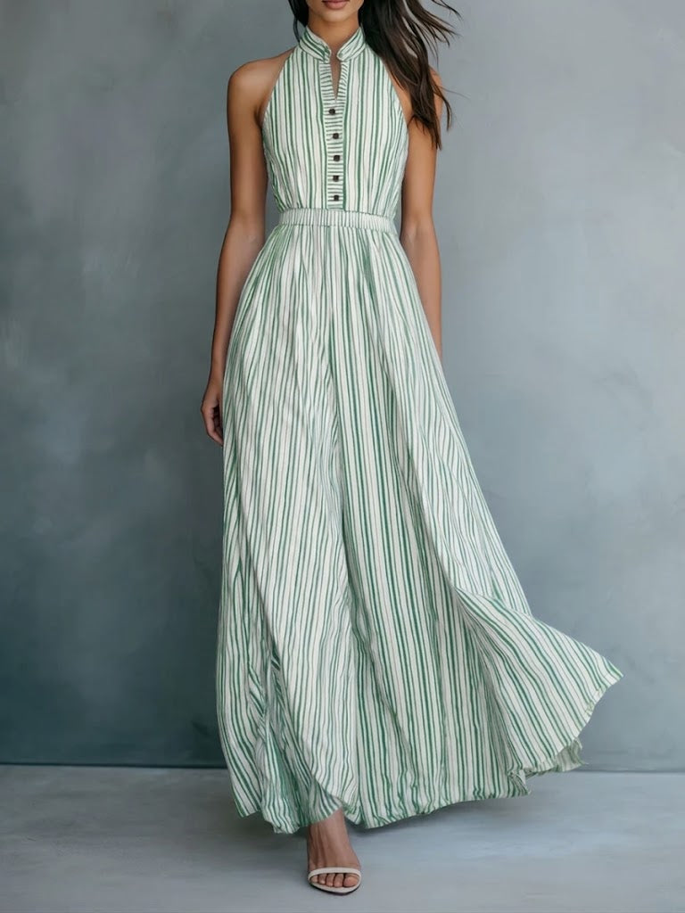 Casual Sleeveless Striped Dress