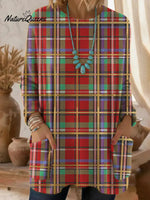 Women's Abstract Geometric Art Pattern Art Print Casual Cotton Knitted Sweater