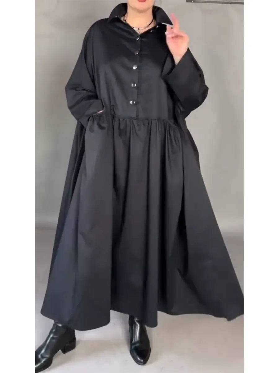 Women's Cozy Loose-fitting Cotton Dress