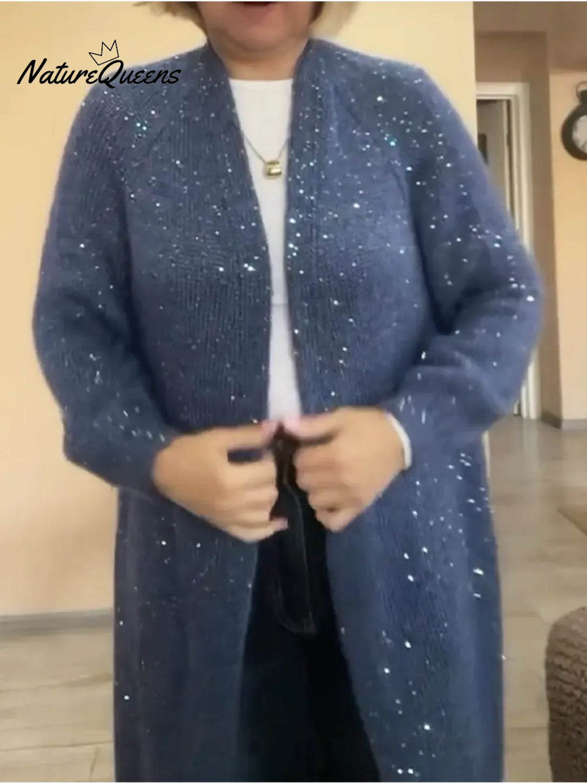 Women's Sparkly Sequined Cardigan