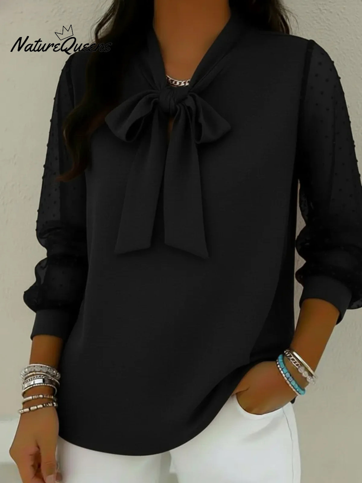 Elegant Bow-tie Blouse