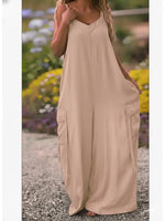 Women's Cozy And Casual Linen And Cotton Jumpsuit