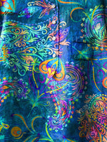 Women's Abstract Art Print Casual Cotton And Linen Shirt