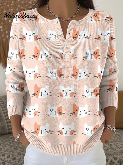 Women's Animal Print Knit Top