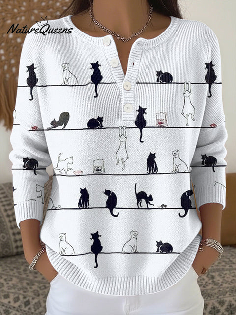 Women's Animal Print Knit Top