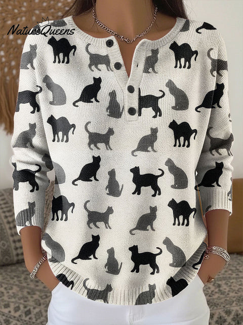 Women's Cats Silhouette Tops