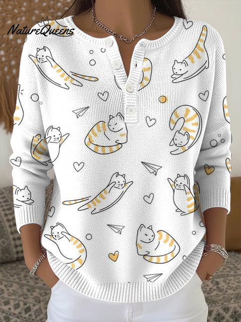 Women's Animal Print Knit Top