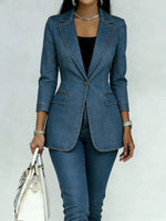 Women's Casual Washed Denim Cotton Top