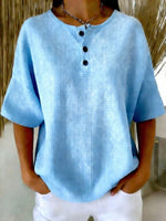 Casual Waffle Henry Collar Sweatshirt