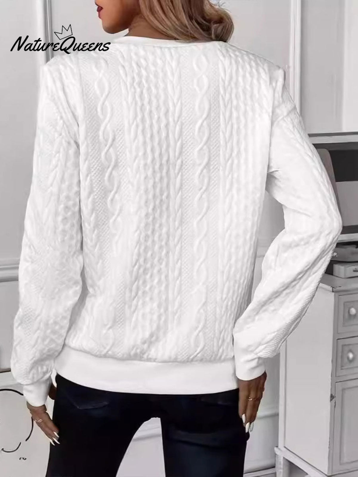 Women's Autumn and Winter Quilted Zippered Casual Sweatshirt